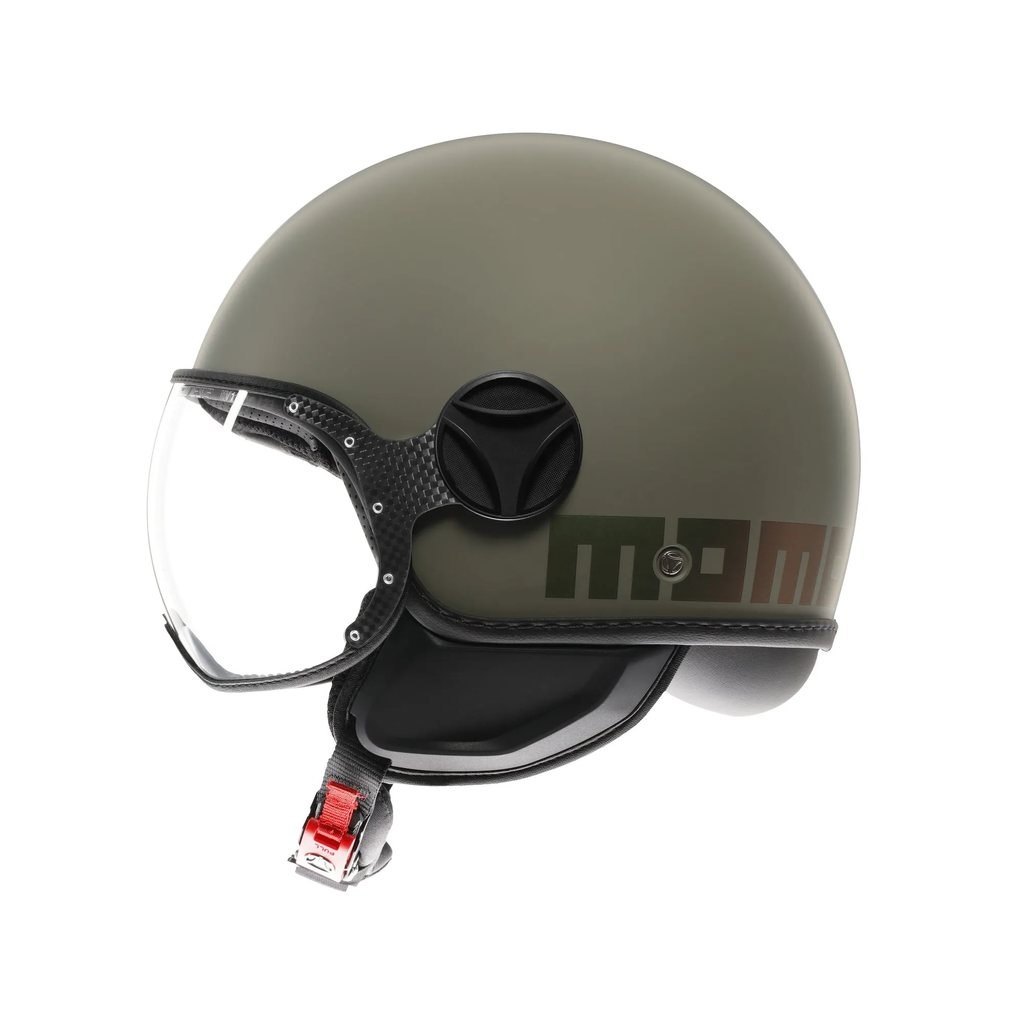 Casco moto jet FGTR CLASSIC Flip E2206 Verde opaco / bronzo