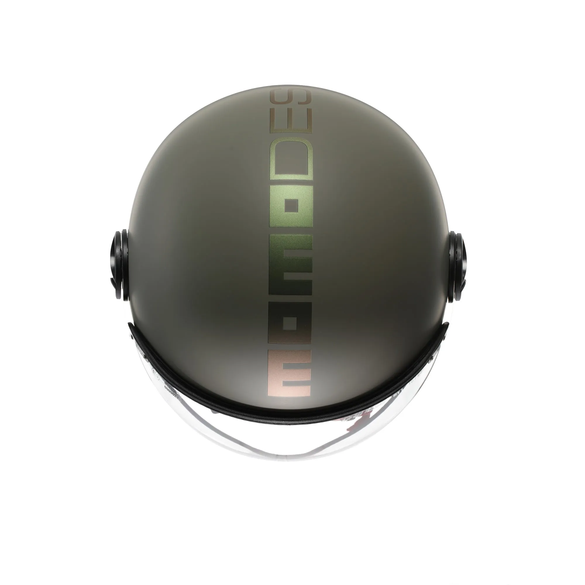 Casco moto jet FGTR CLASSIC Flip E2206 Verde opaco / bronzo
