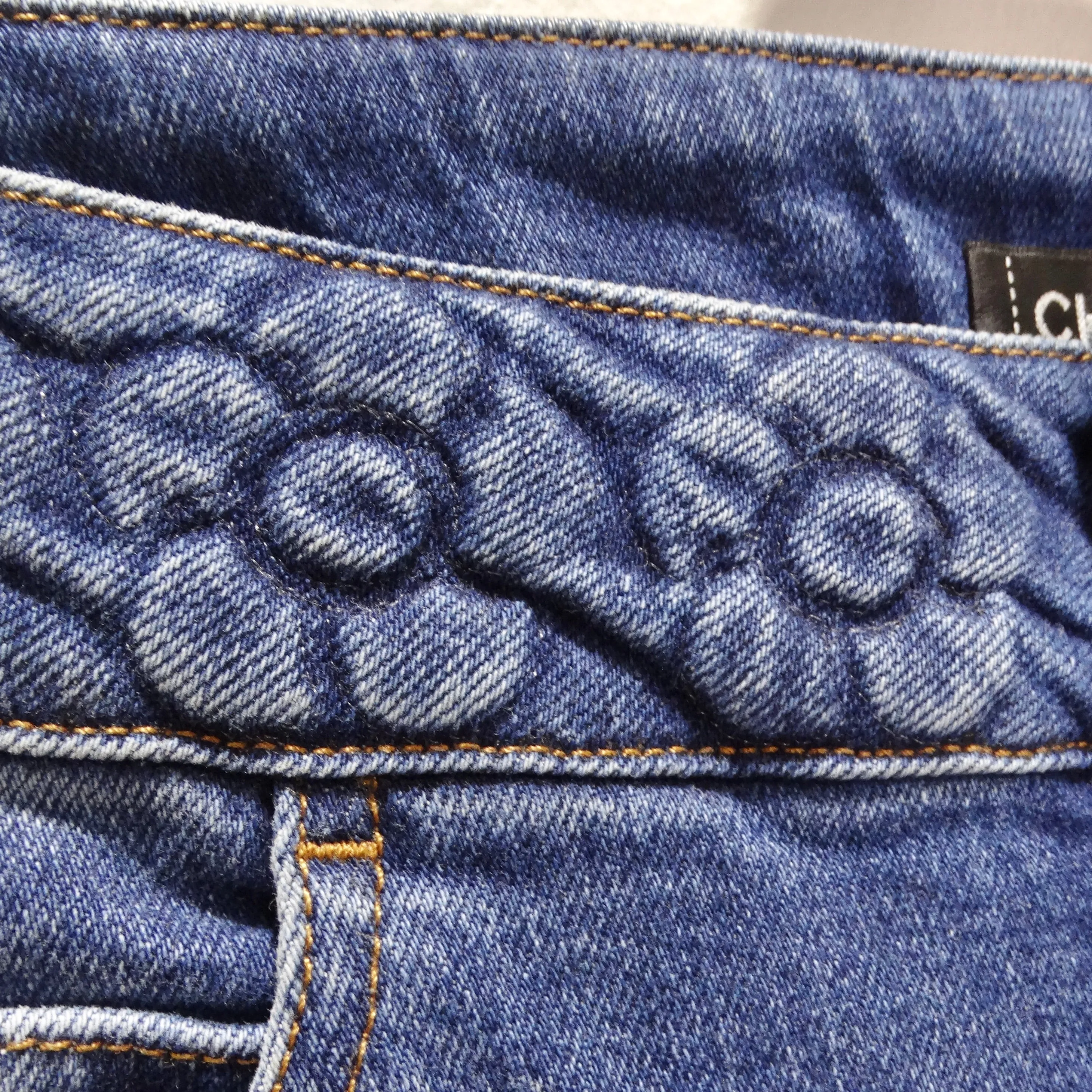 Chanel CC Light Wash Denim Jeans