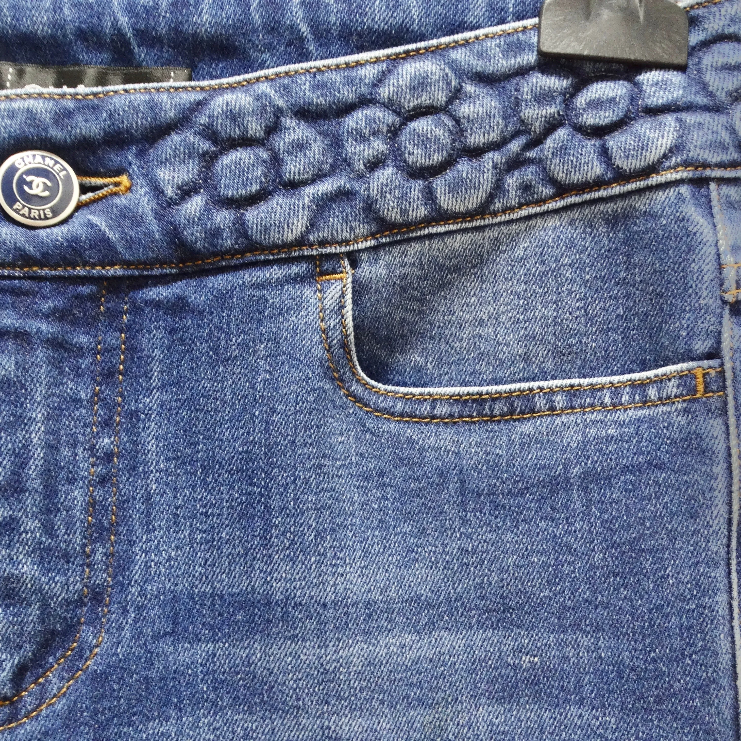 Chanel CC Light Wash Denim Jeans