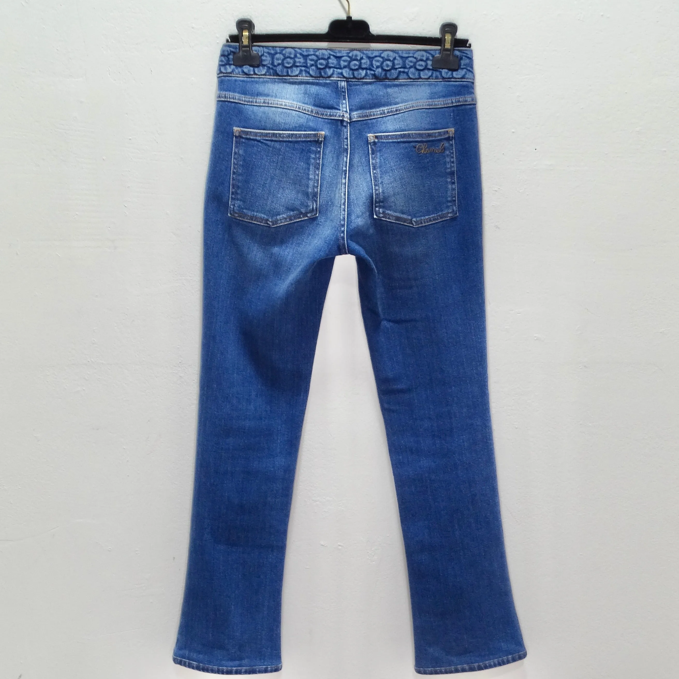 Chanel CC Light Wash Denim Jeans