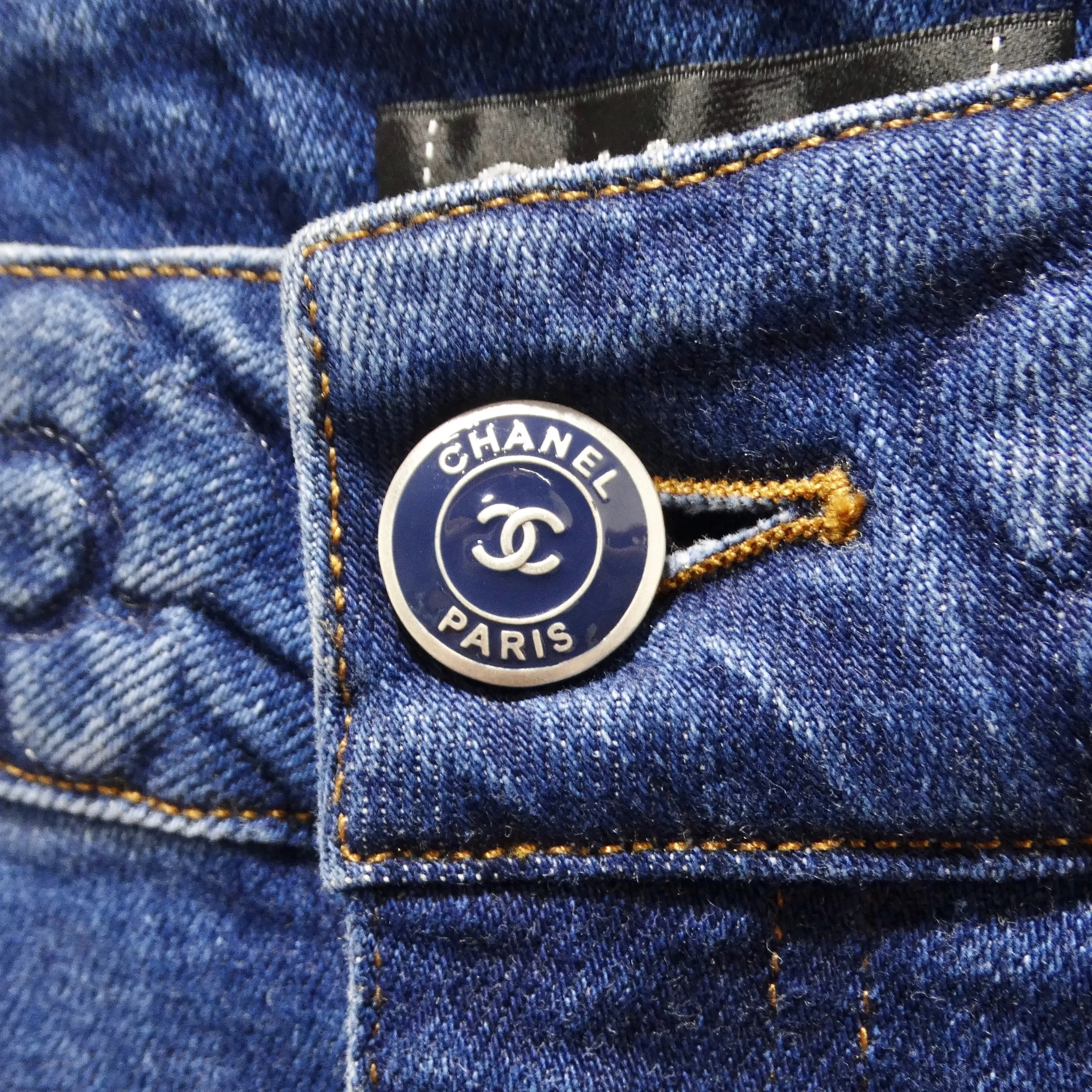 Chanel CC Light Wash Denim Jeans