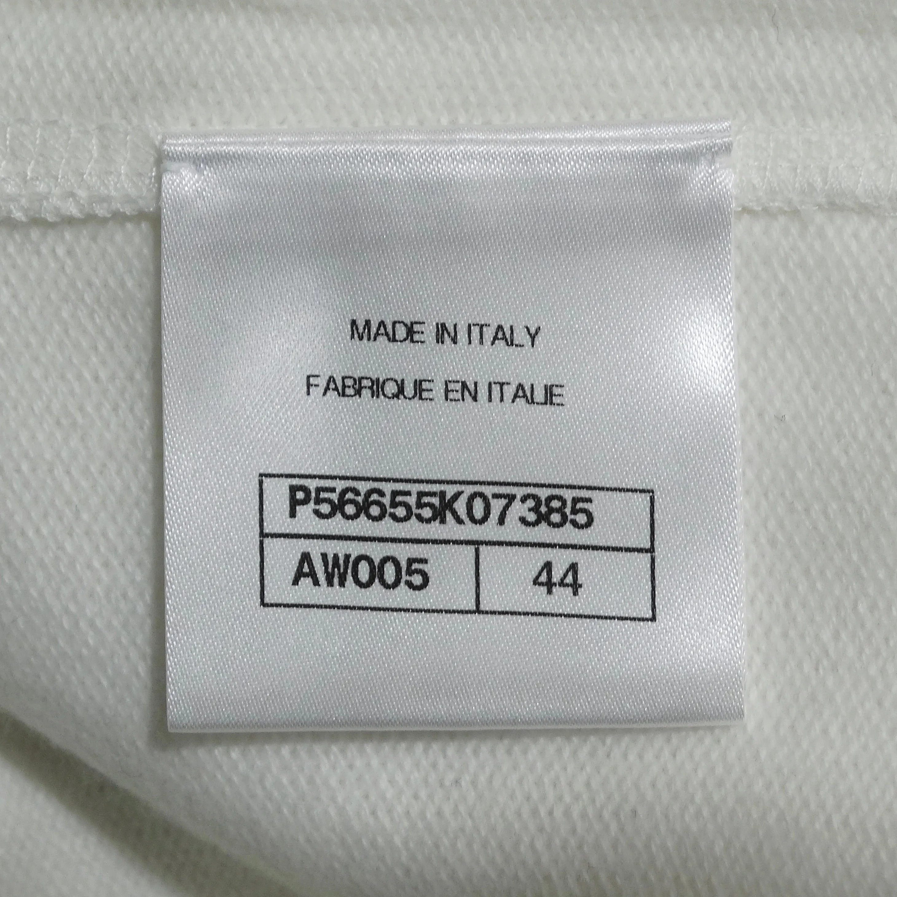 Chanel White Perforated Knit Zip Up Sweater
