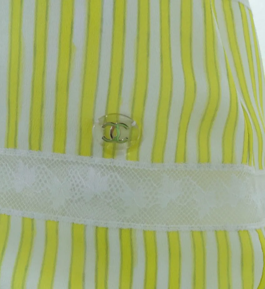 Chanel Yellow Striped Dress circa SS19