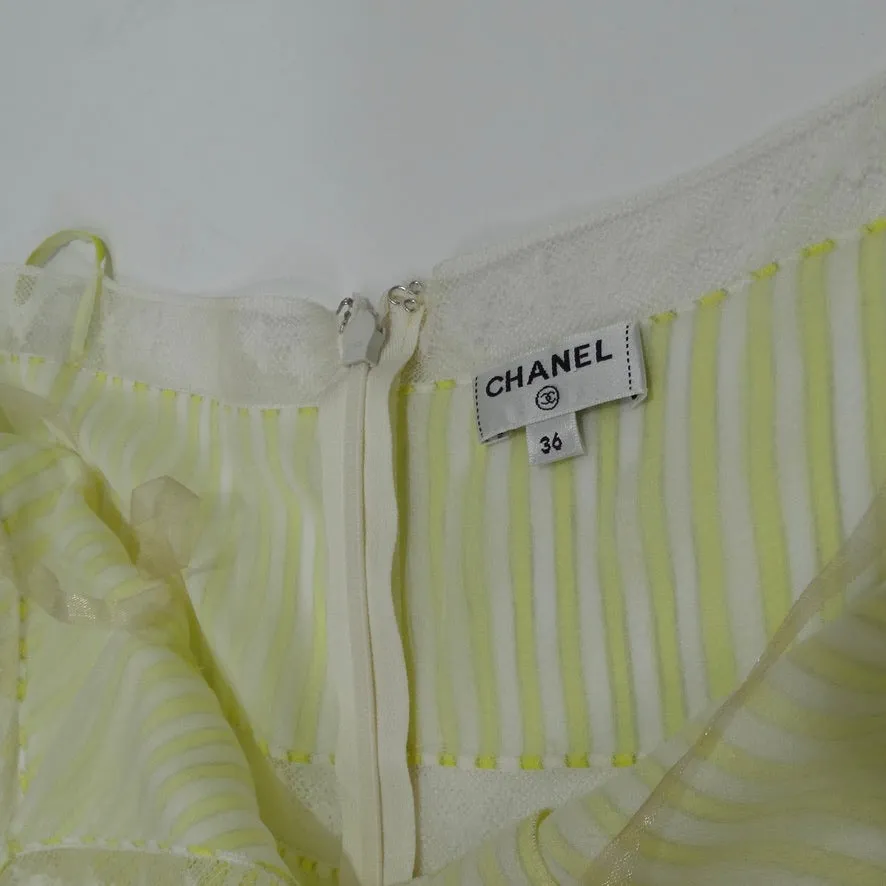 Chanel Yellow Striped Dress circa SS19