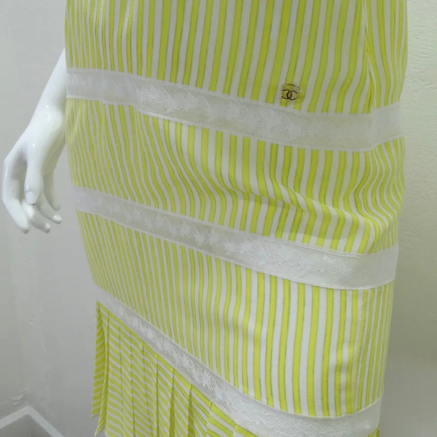 Chanel Yellow Striped Dress circa SS19