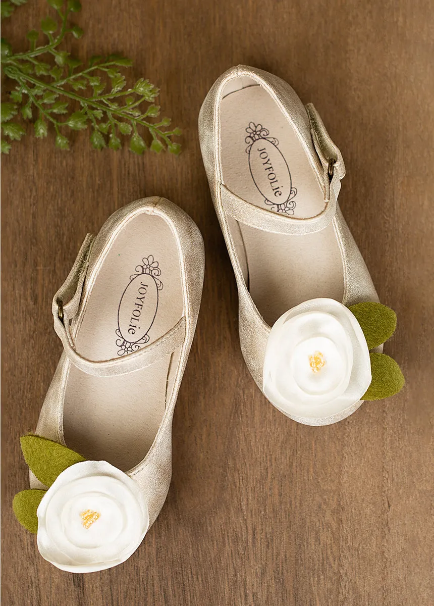 Charlotte Flat in Cream & Gold