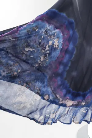 Chiffon Tie-Dye Wrap Skirt