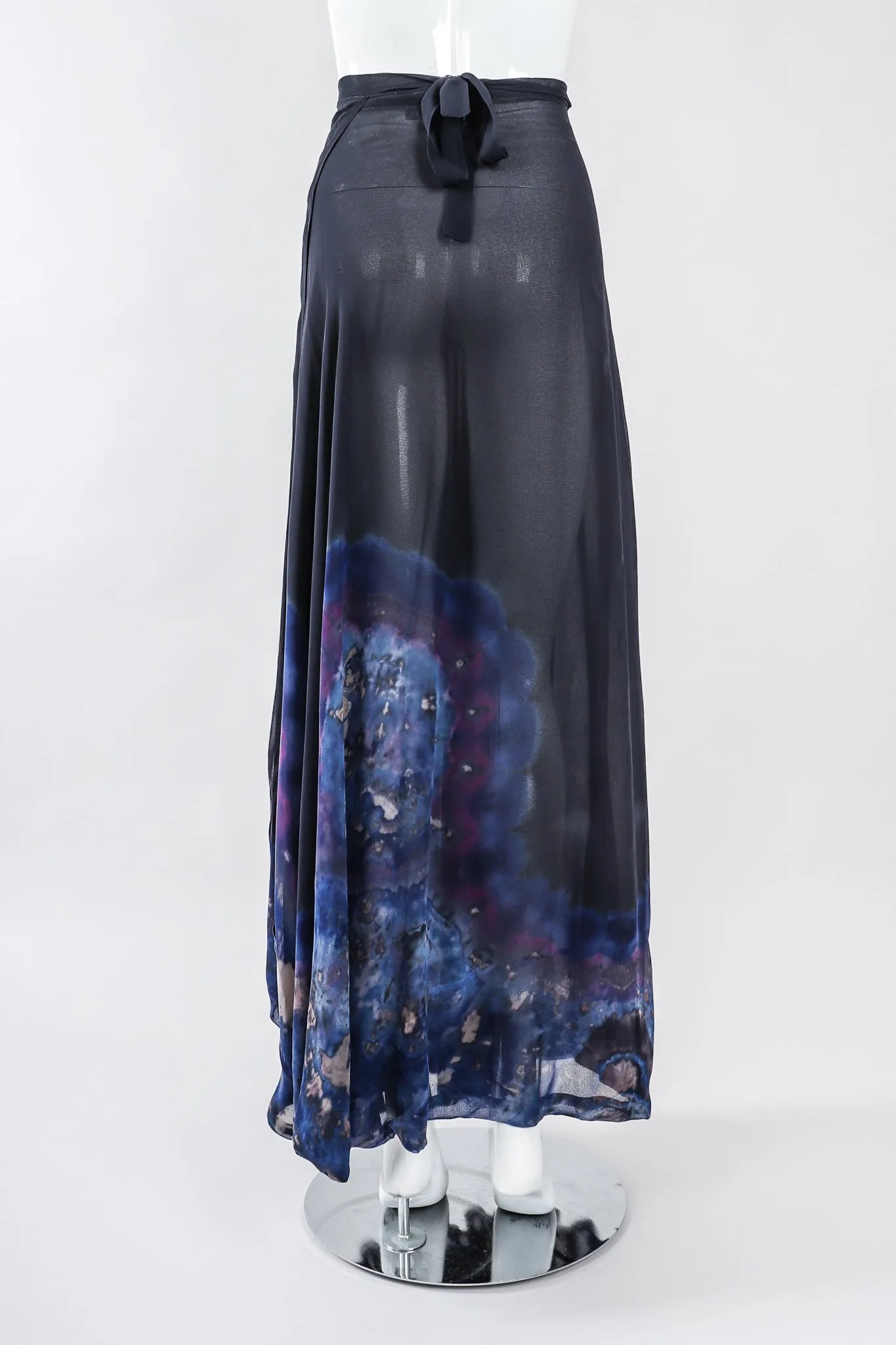 Chiffon Tie-Dye Wrap Skirt