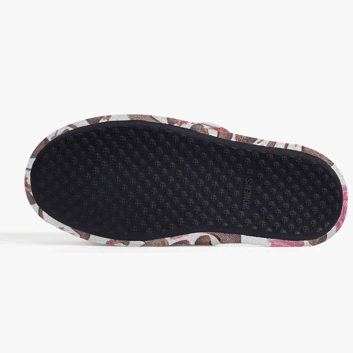 Classic Cotton Slippers 'Rose pink flower'