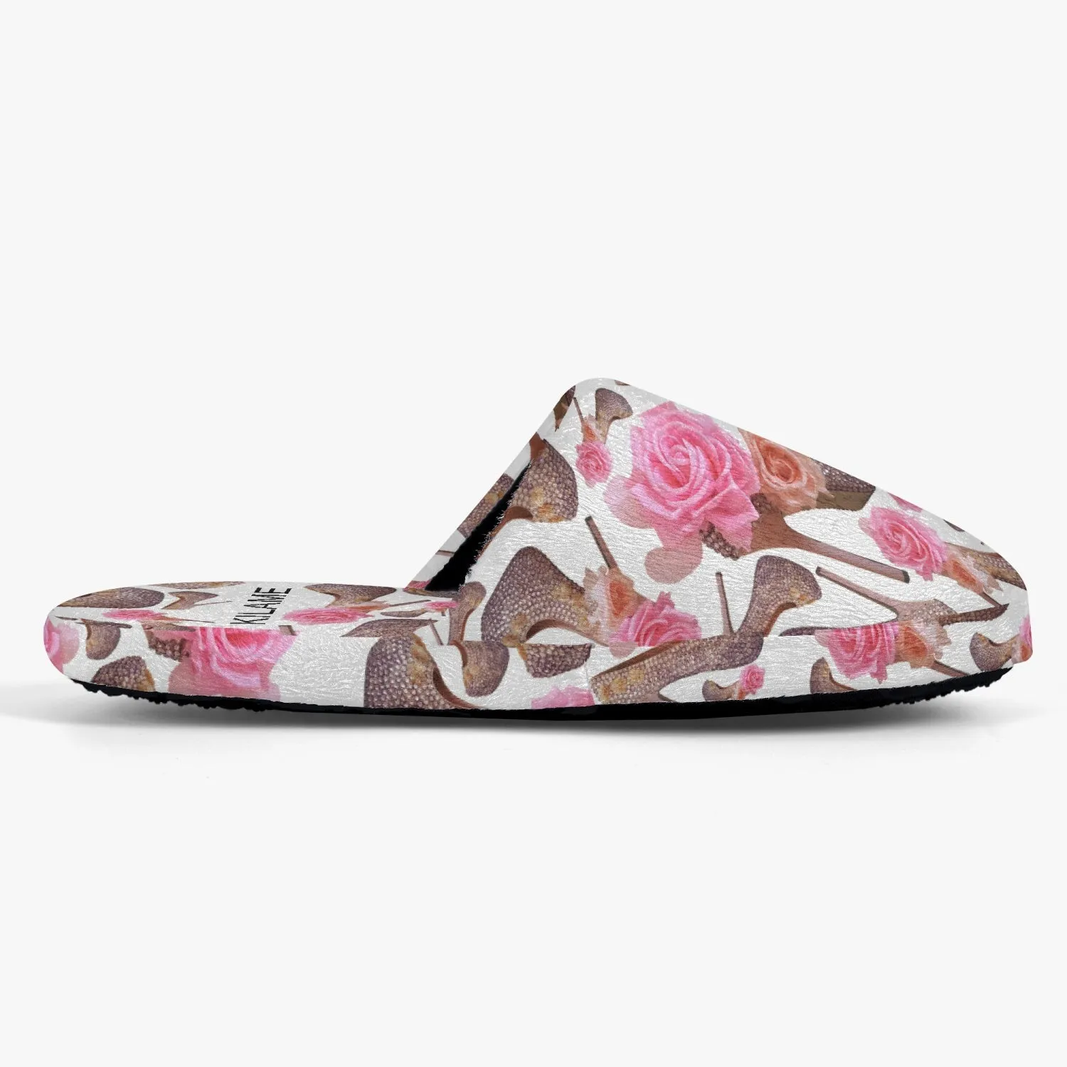 Classic Cotton Slippers 'Rose pink flower'