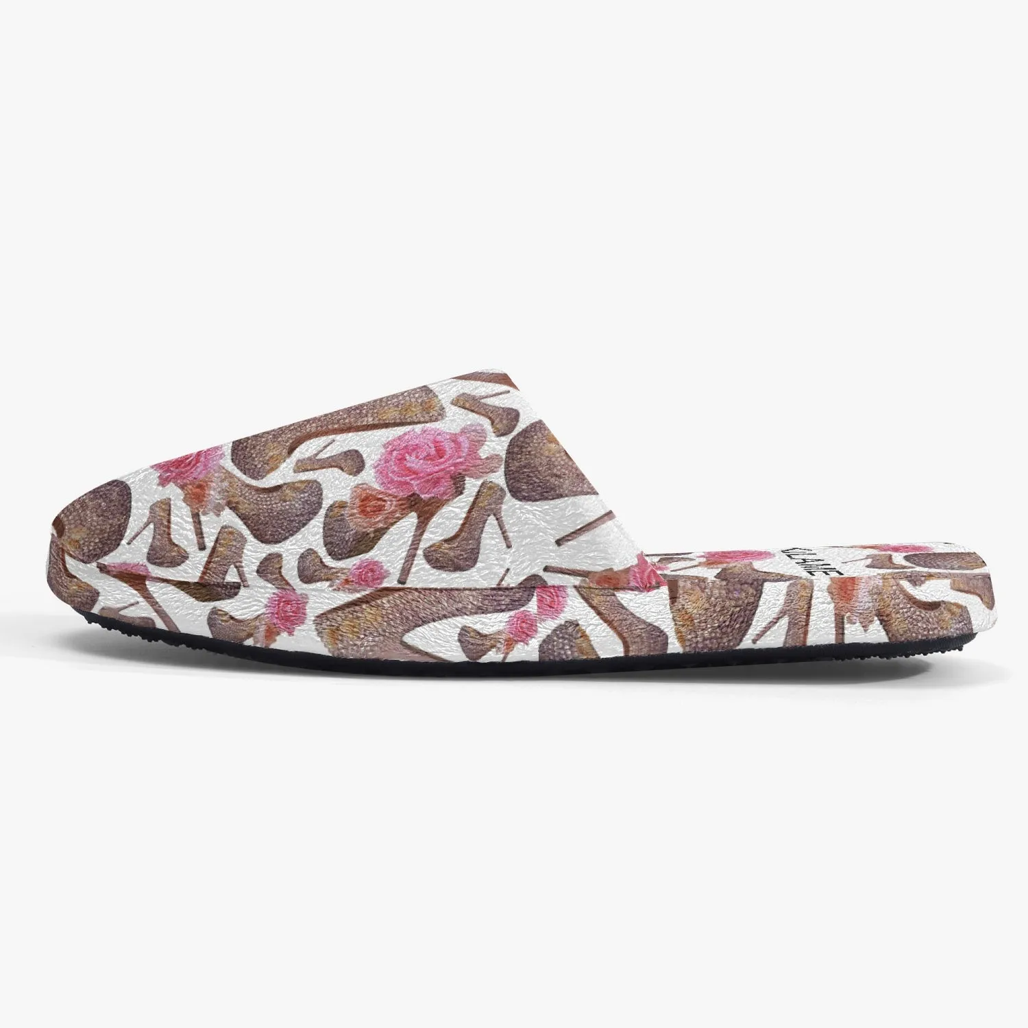 Classic Cotton Slippers 'Rose pink flower'