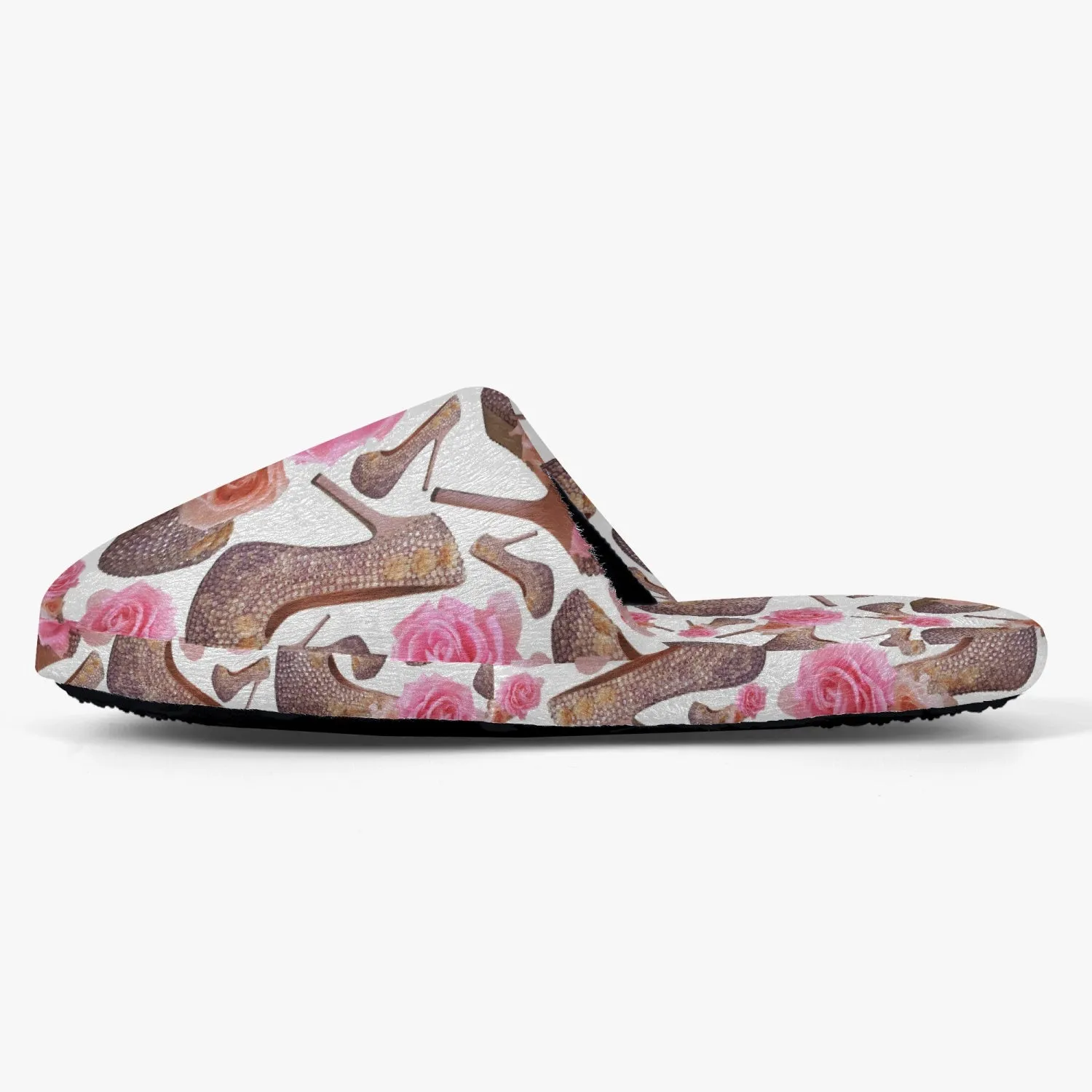 Classic Cotton Slippers 'Rose pink flower'