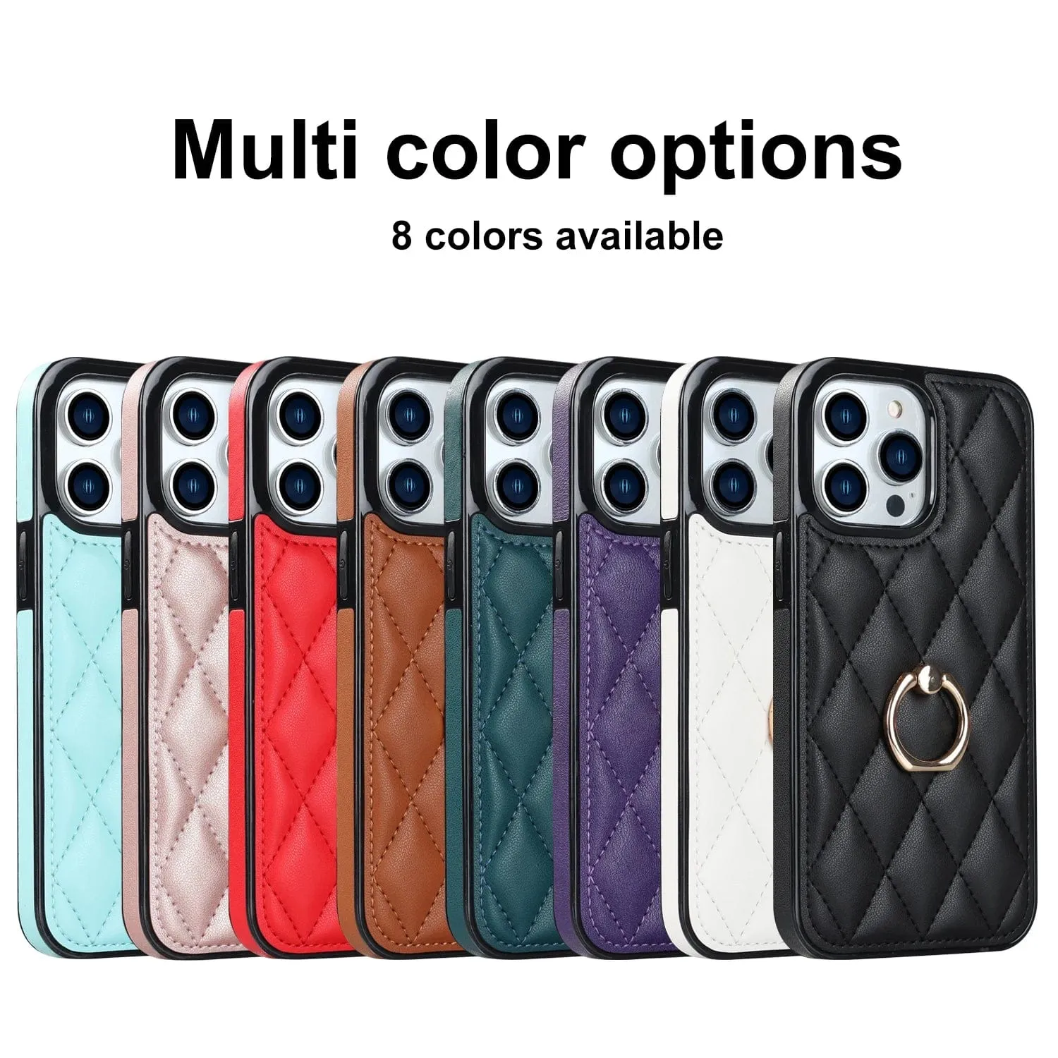 Classic Leather Case With Ring Grip For Samsung