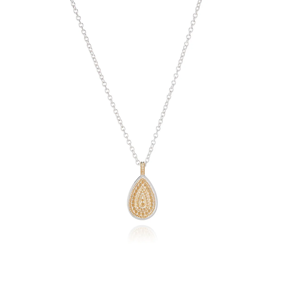 Classic Teardrop Pendant Necklace - Reversible