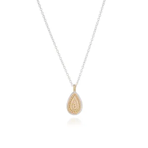 Classic Teardrop Pendant Necklace - Reversible