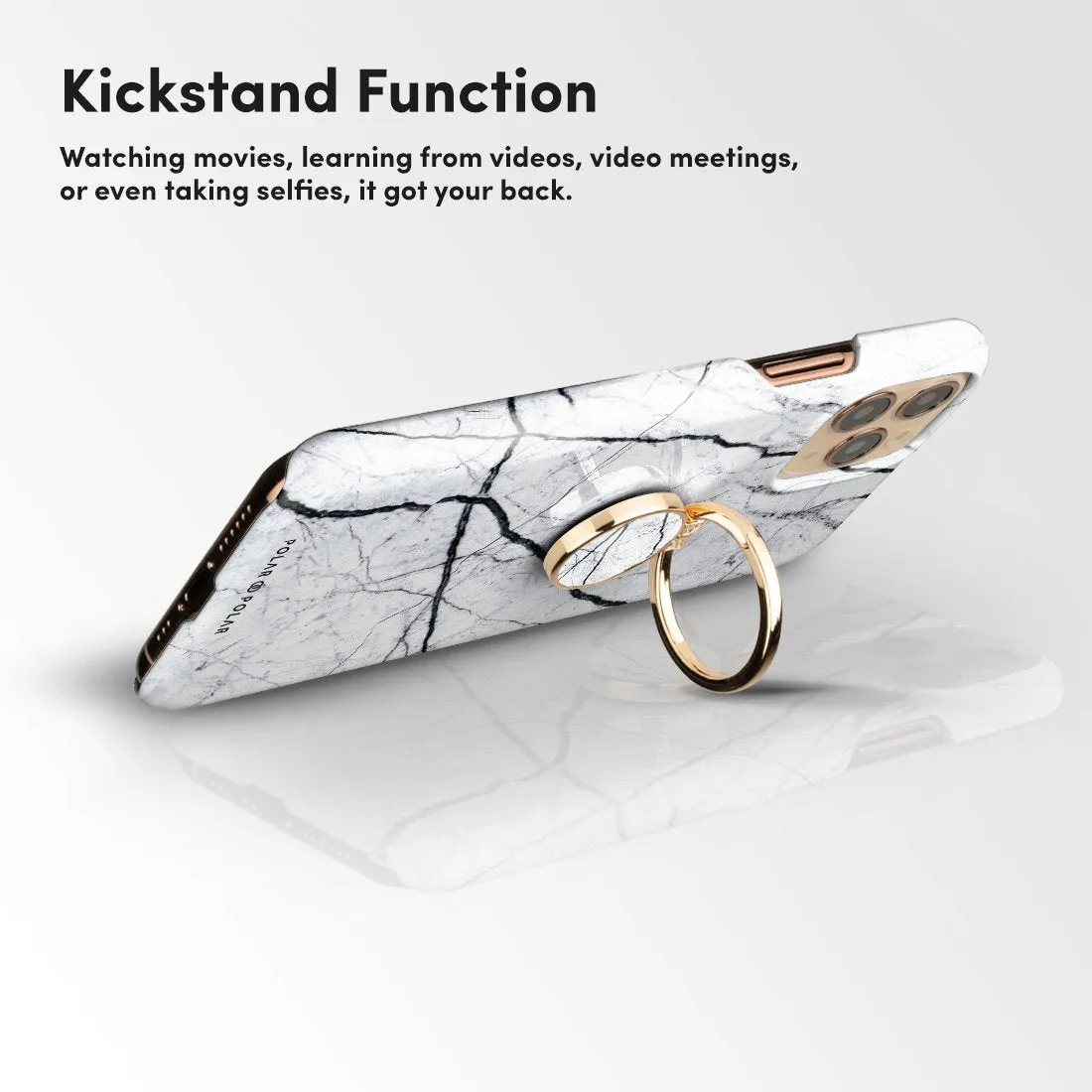 Classic White | Custom Phone Ring Holder  (Non-MagSafe)