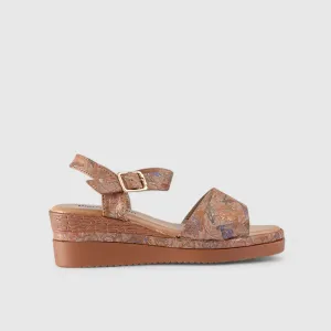 Comfort Wedge Sandal Tan 10538
