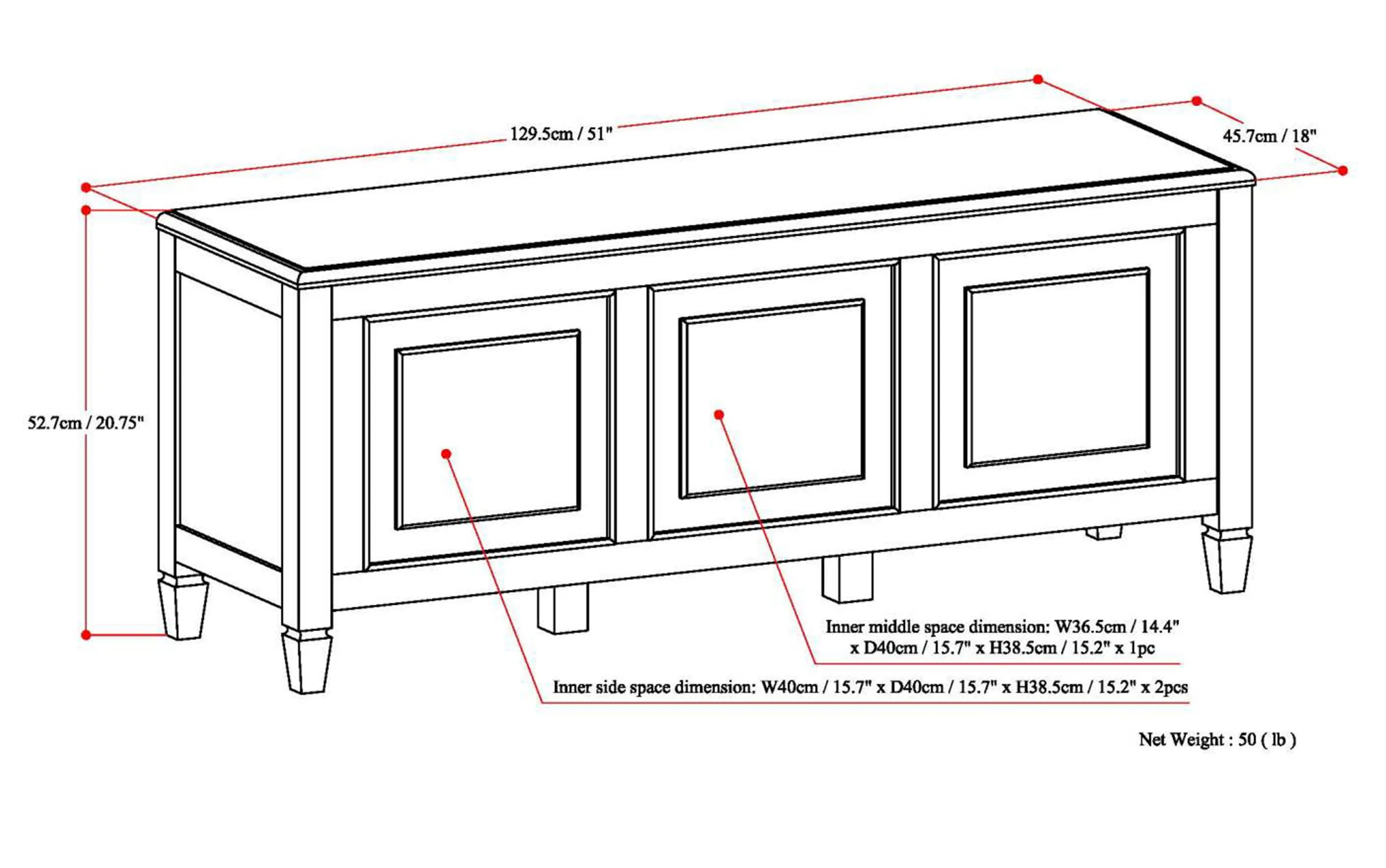 Connaught Trunk Bench