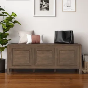 Connaught Wood Flip Top Storage Bench Simpli Home
