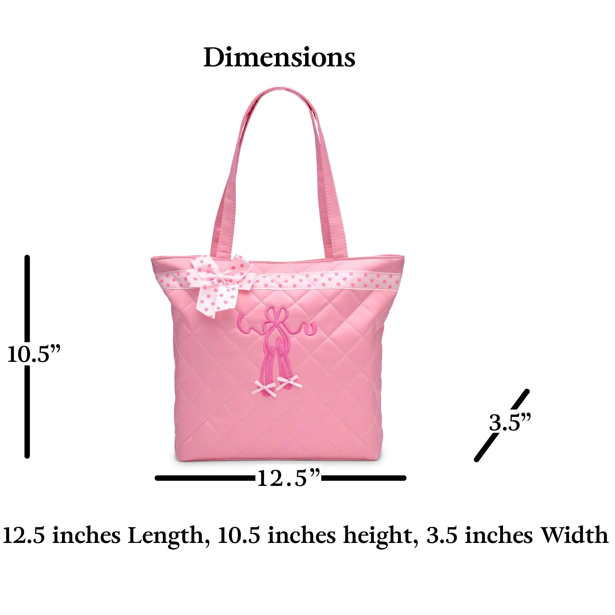 Dance Ballet Slippers Quilted Tote Bag