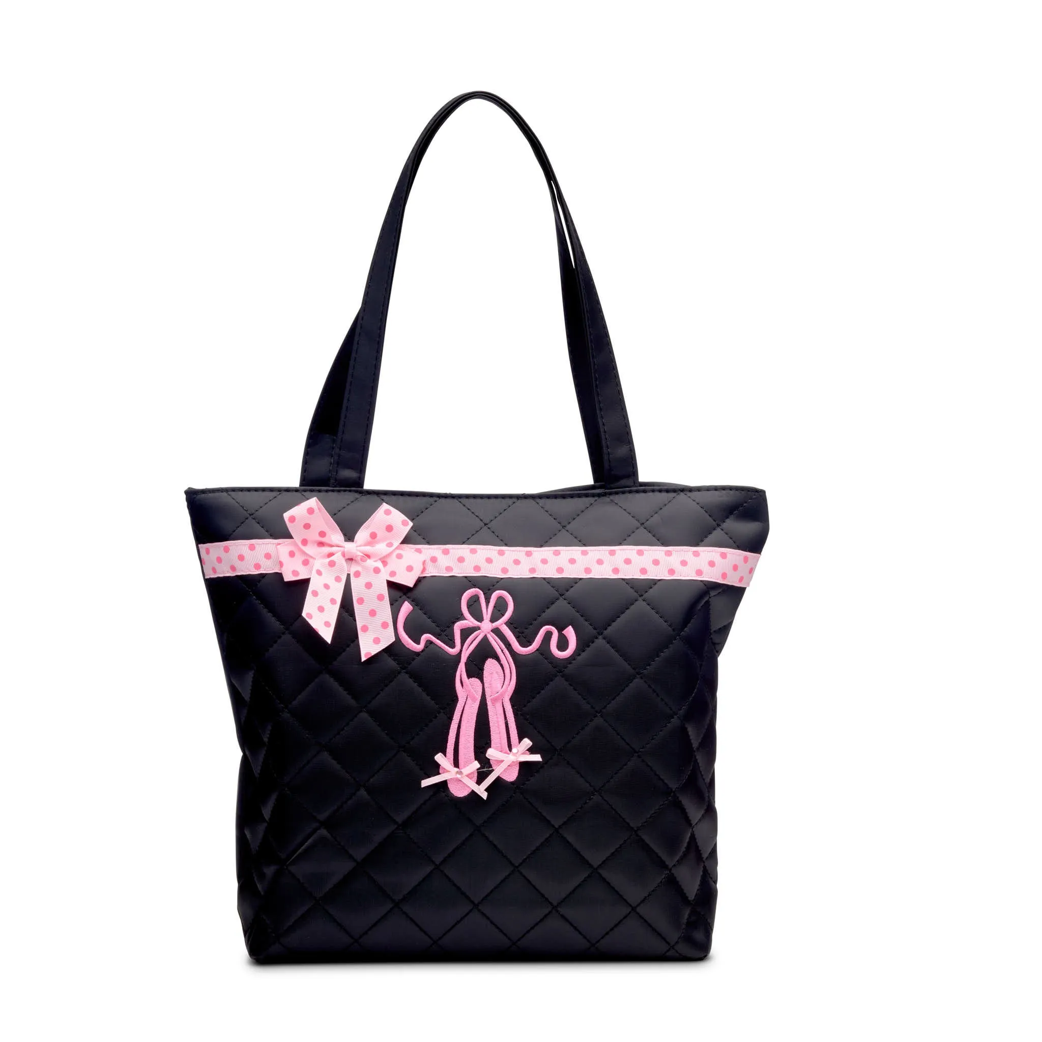 Dance Ballet Slippers Quilted Tote Bag