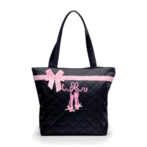 Dance Ballet Slippers Quilted Tote Bag