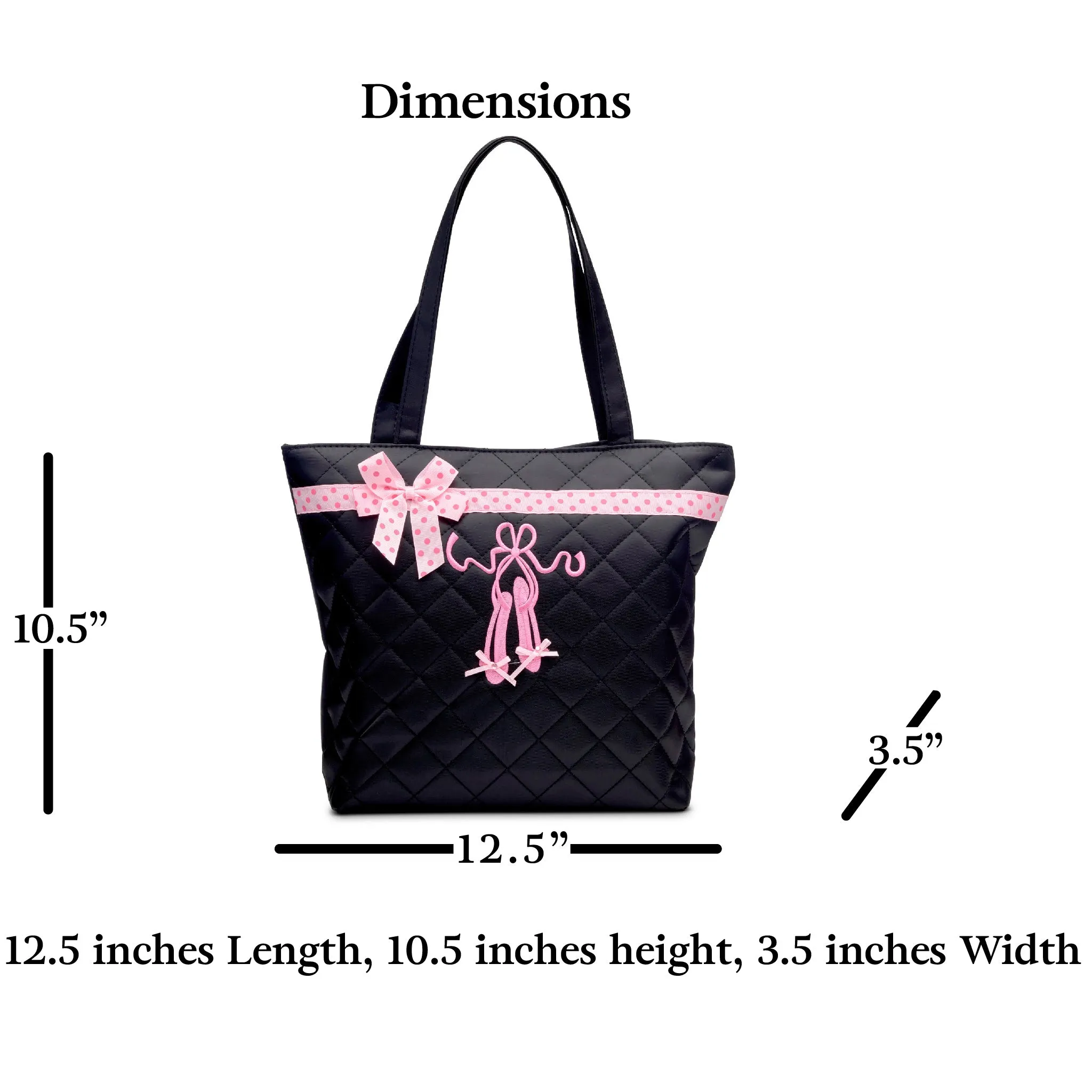 Dance Ballet Slippers Quilted Tote Bag