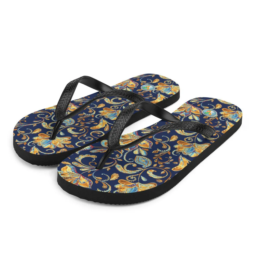 Dark Paisley - Flip-Flops