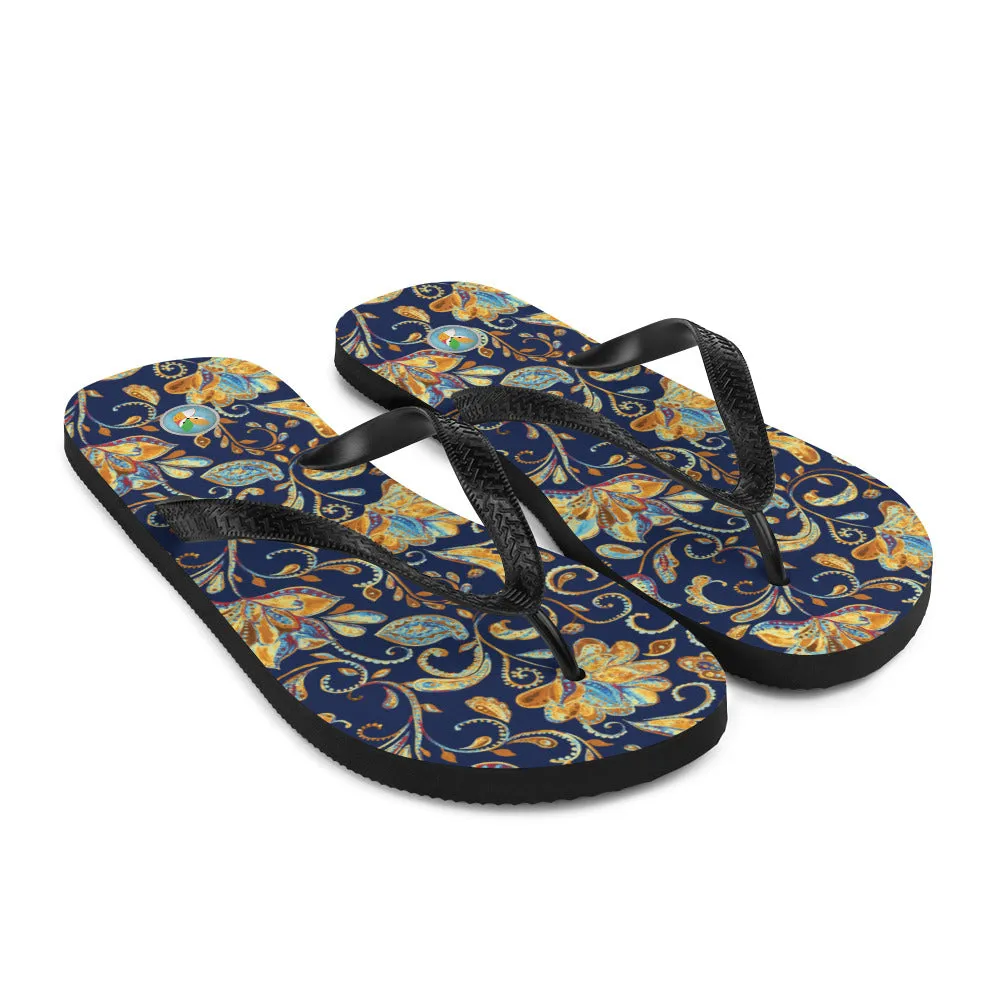 Dark Paisley - Flip-Flops