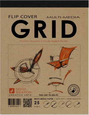 Design Ideation GRID. FLIP COVER Pad. Removable Sheet. Multi-Media. ORANGE GRID. (8.5" x 11") FCP-2550-TS