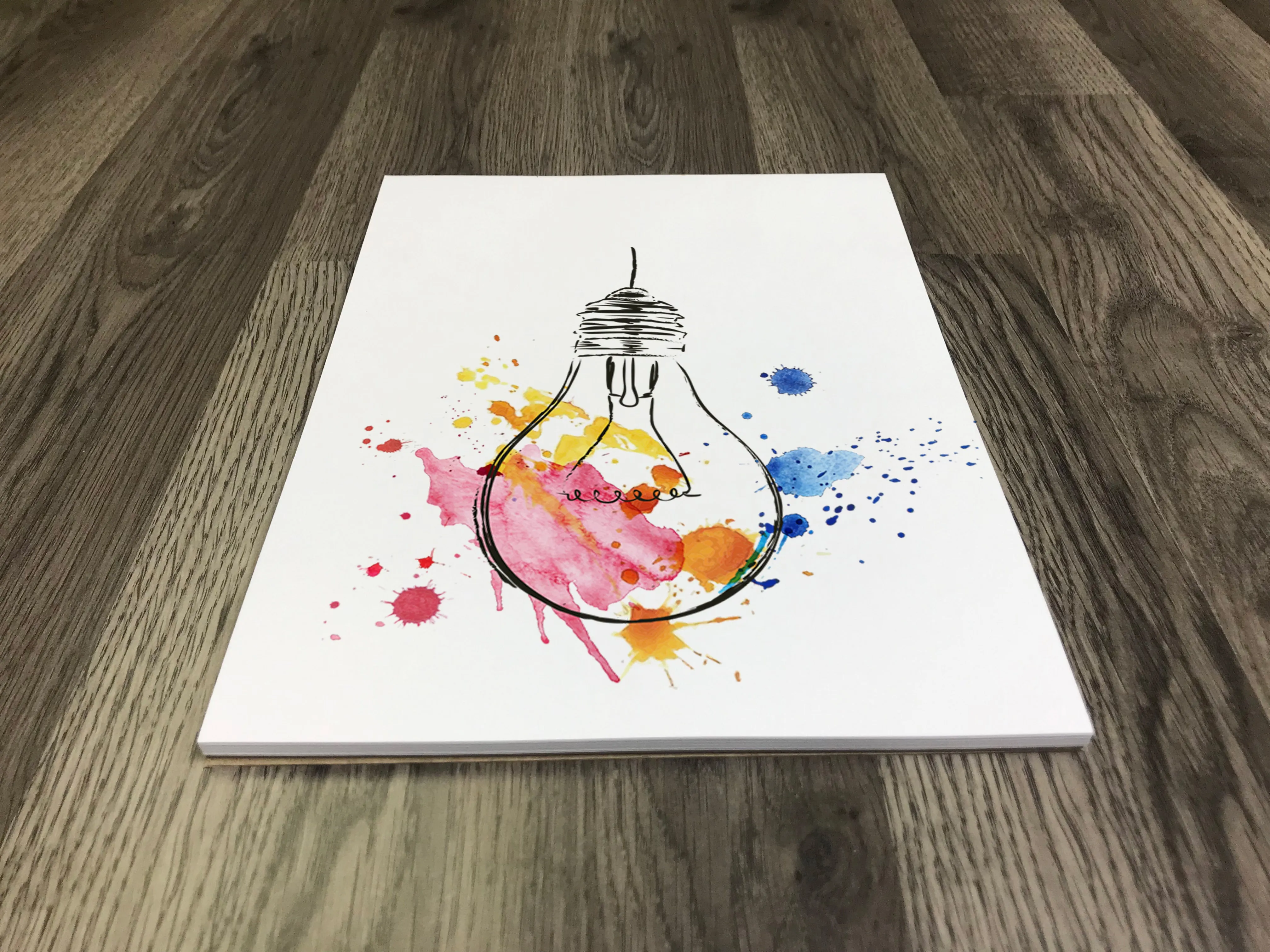 Design Ideation WATERCOLOR SKETCH. FLIP COVER Pad. Removable Sheet. Multi-Media. (11" x 8.5") FCP-2550-TS
