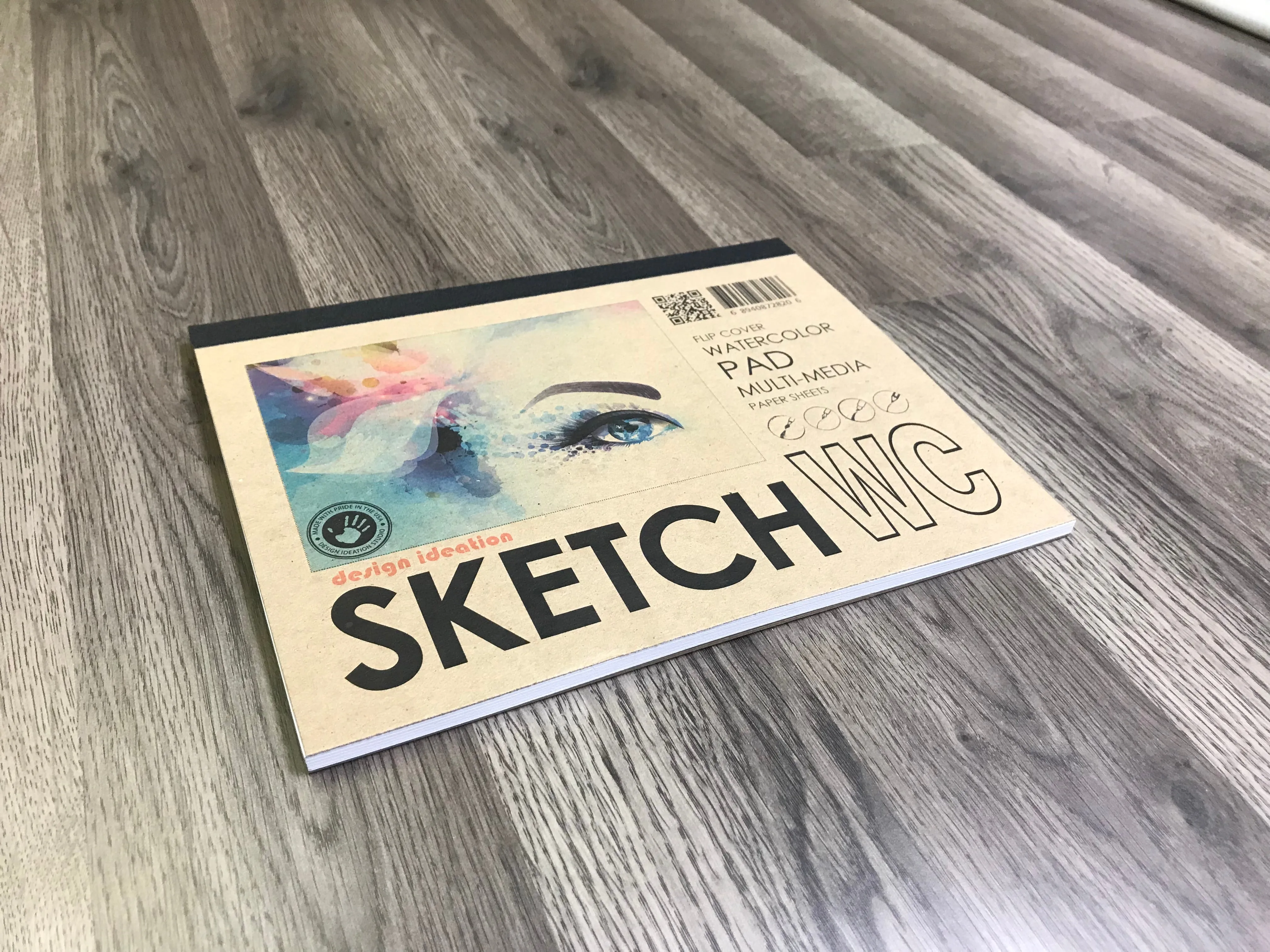 Design Ideation WATERCOLOR SKETCH. FLIP COVER Pad. Removable Sheet. Multi-Media. (11" x 8.5") FCP-2550-TS