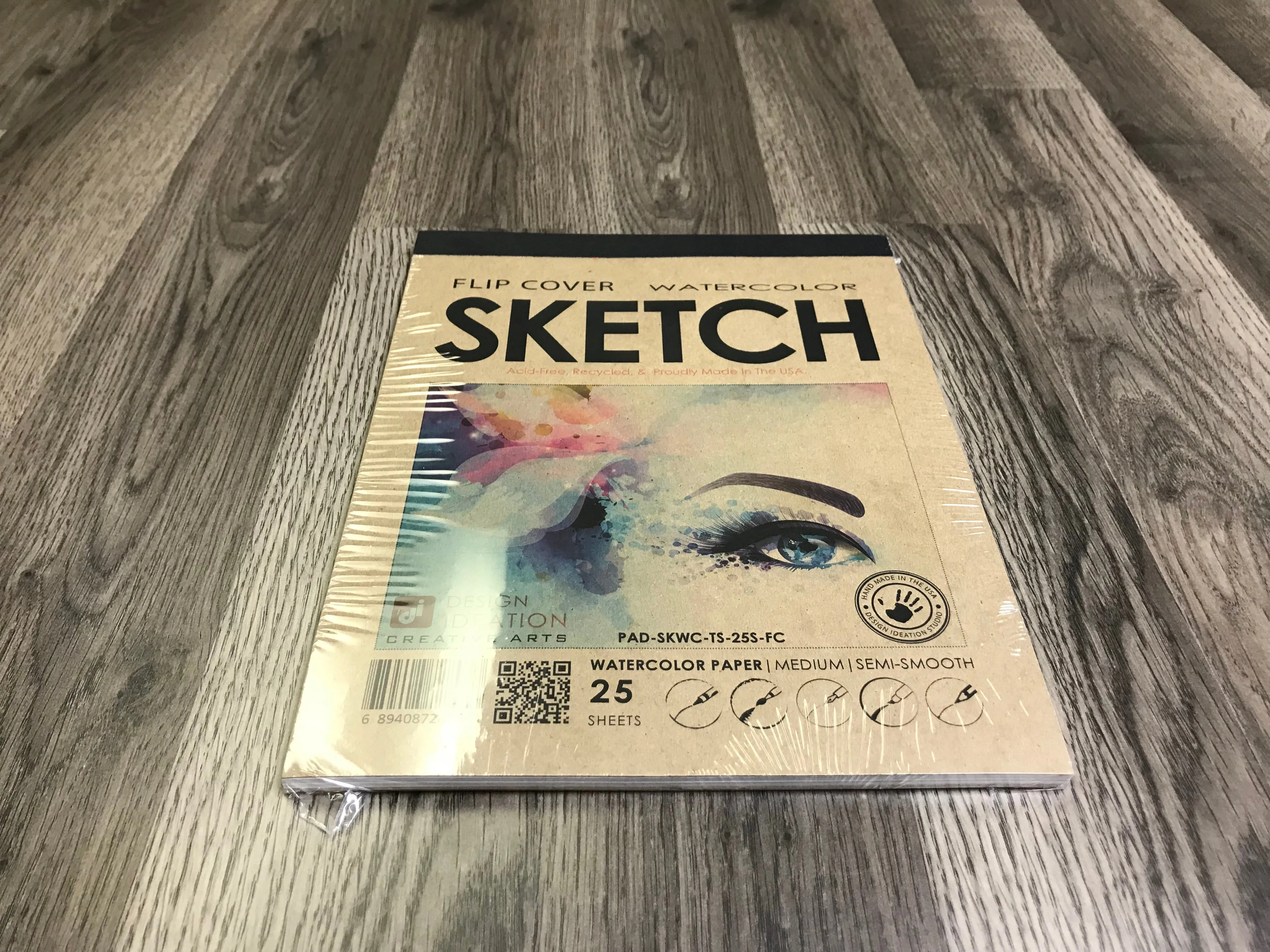 Design Ideation WATERCOLOR SKETCH. FLIP COVER Pad. Removable Sheet. Multi-Media. (8.5" x 11") FCP-2550-TS