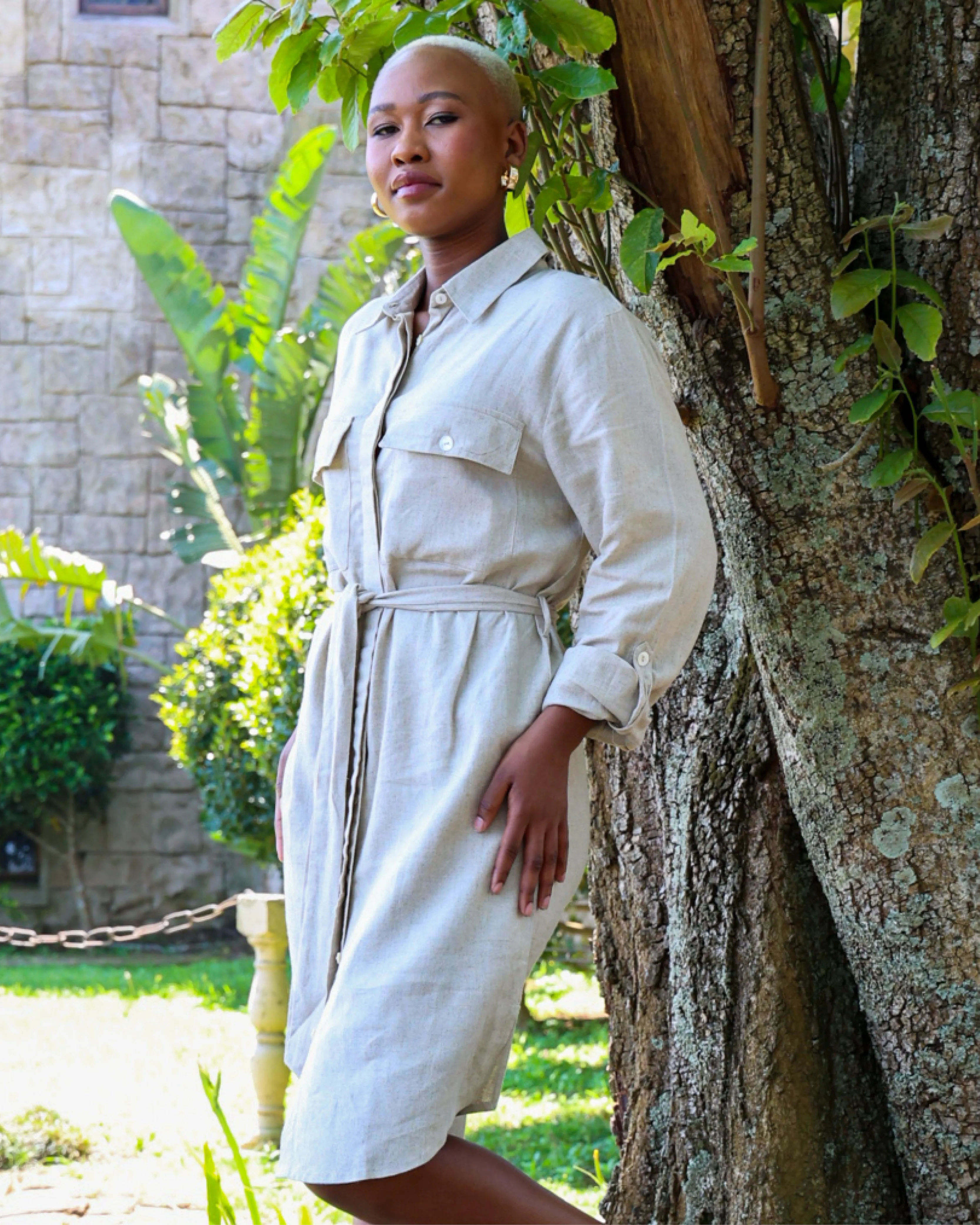 Double Pocket Shirt Dress