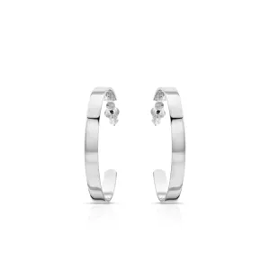 Eklexic Isla Hoops in Silver