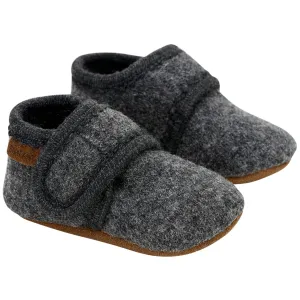 En Fant Wool Slippers - Dark Grey Melange