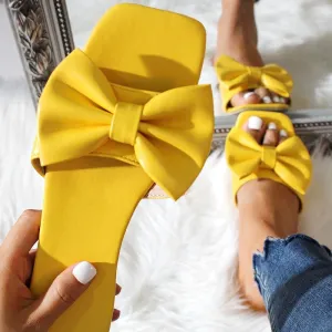 Fashion Bow Flat Casual Slippers Sandals
