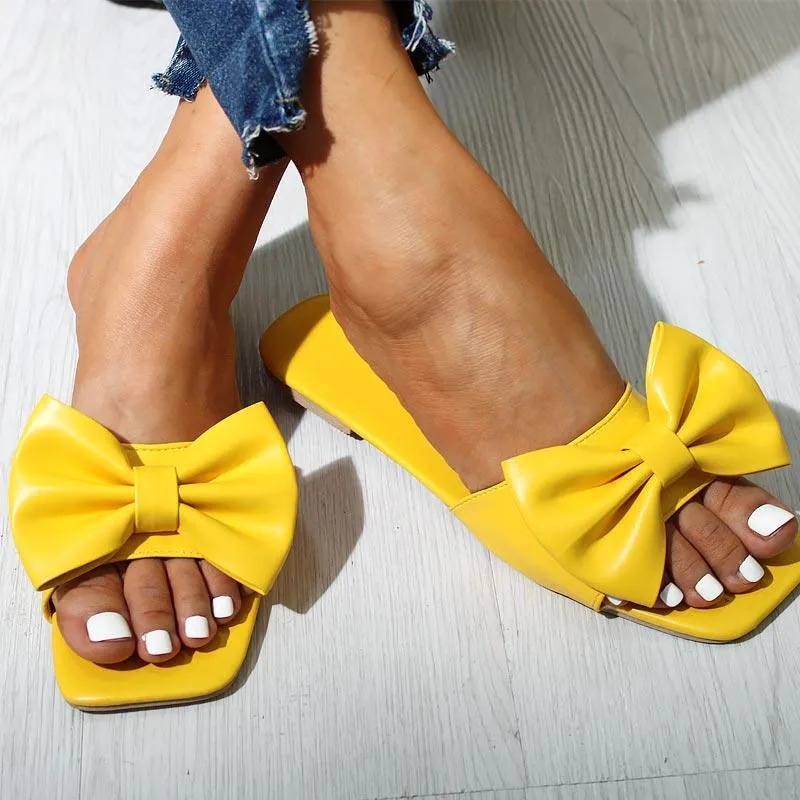 Fashion Bow Flat Casual Slippers Sandals