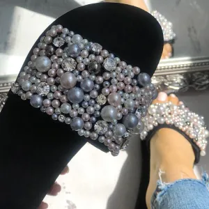 Fashion Pearl Beach Flat Sandals
