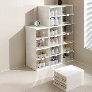 FaSoLa Foldable Shoe Box - White, 6 Layers