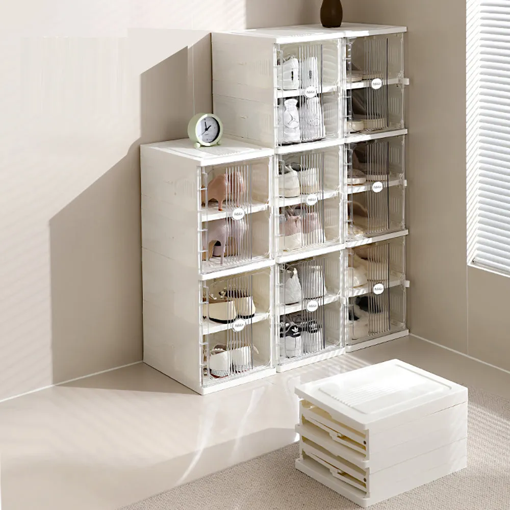 FaSoLa Foldable Shoe Box - White, 6 Layers