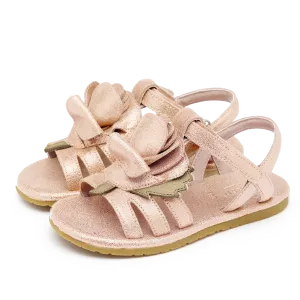 Fiyola Sandals | Rose | Powder Metallic Leather