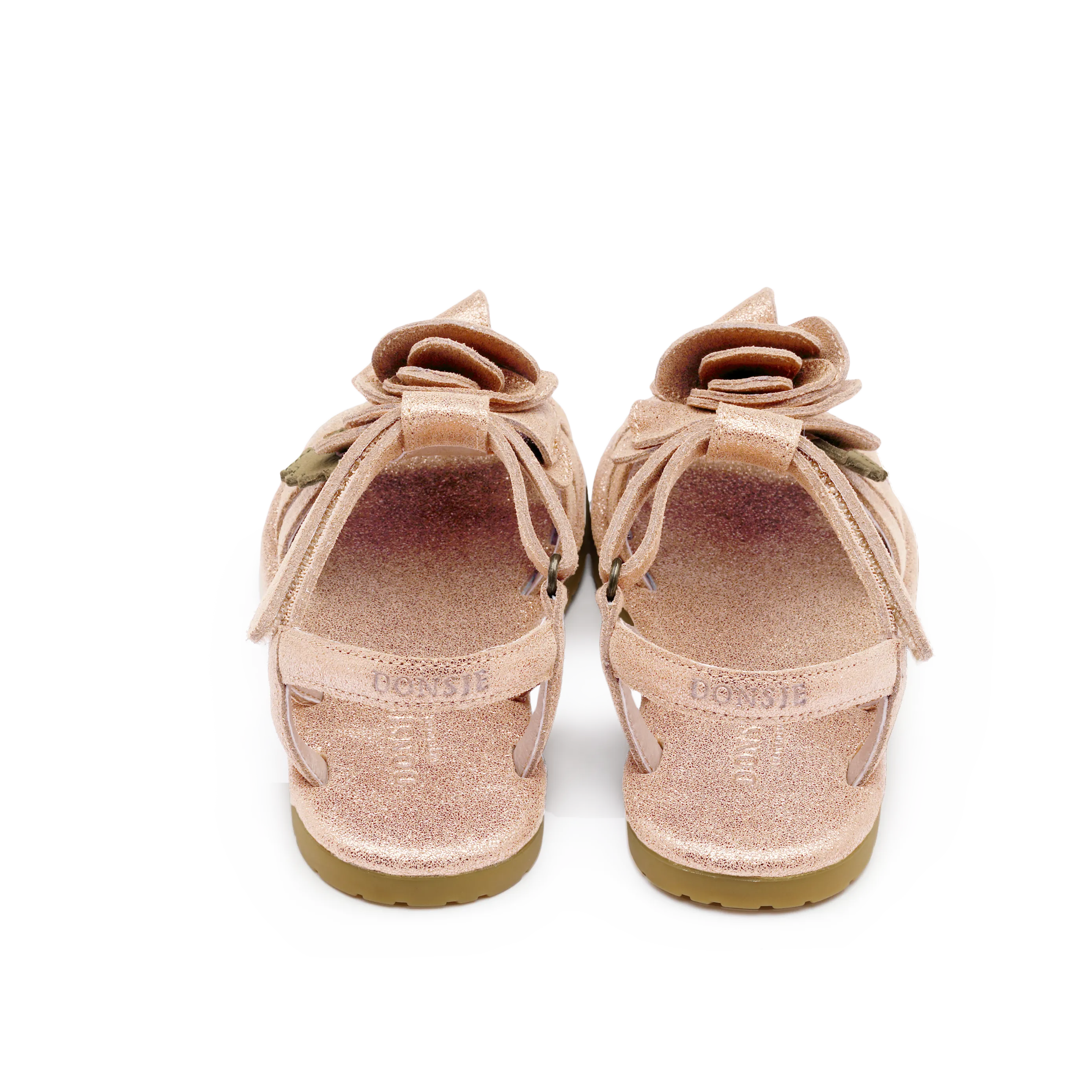 Fiyola Sandals | Rose | Powder Metallic Leather