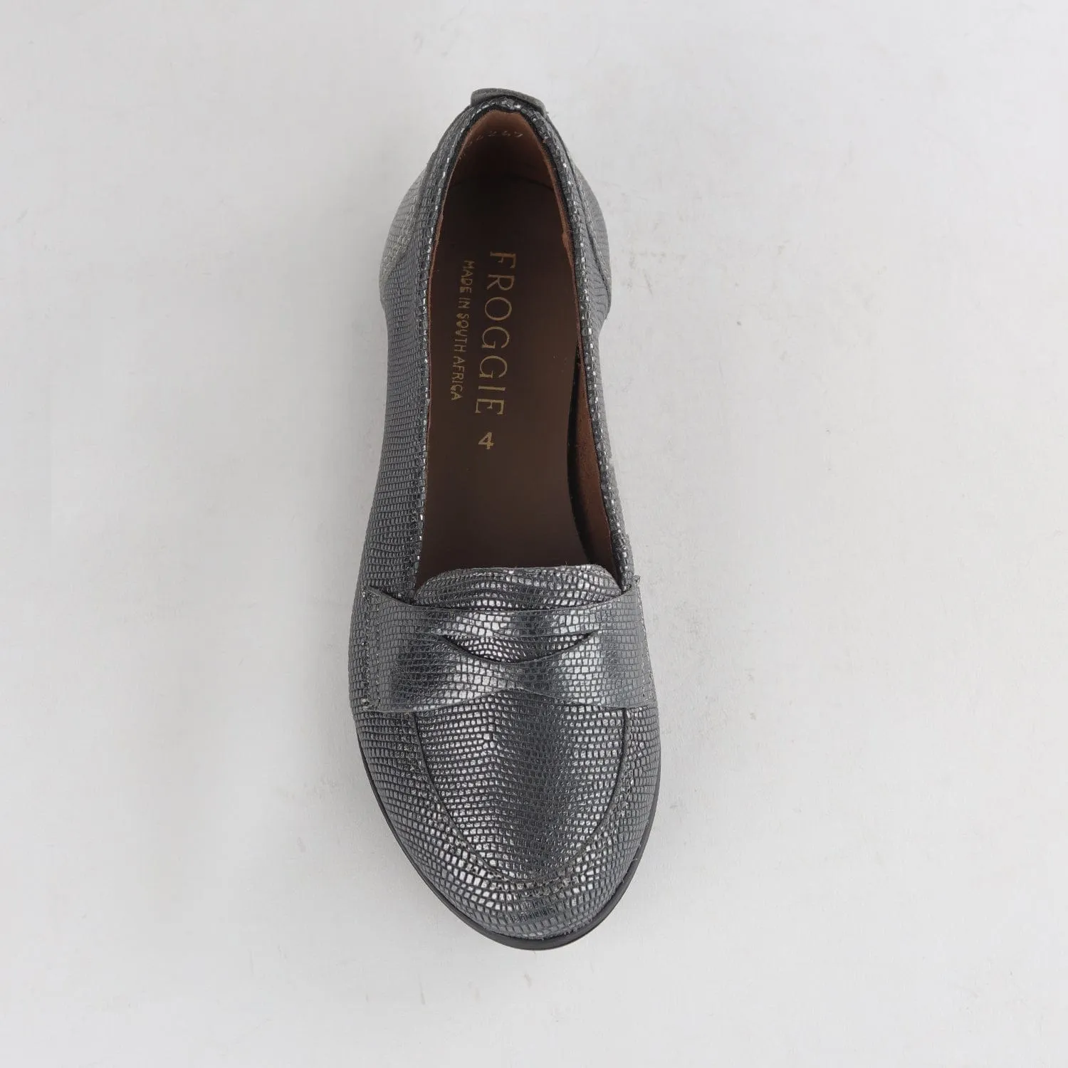 Flat Loafer in Pewter - 11374
