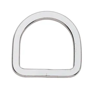 Flat Saddle D-Ring, Stainless Steel, 3"