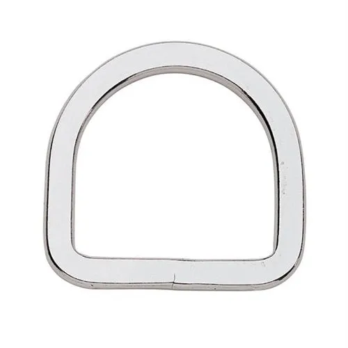 Flat Saddle D-Ring, Stainless Steel, 3"
