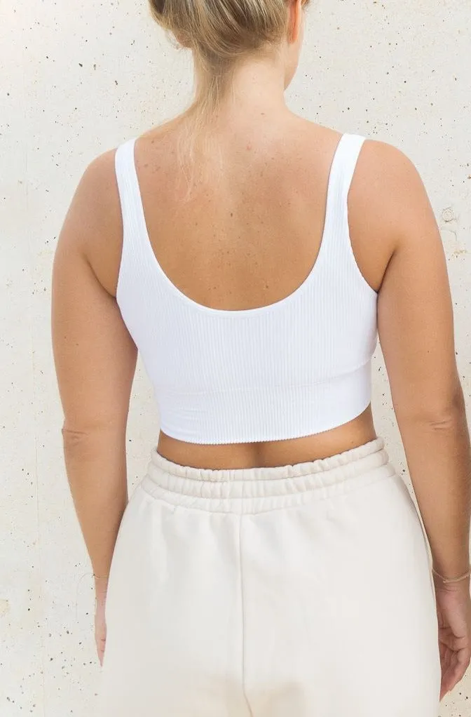 FLAT WHITE BRALETTE