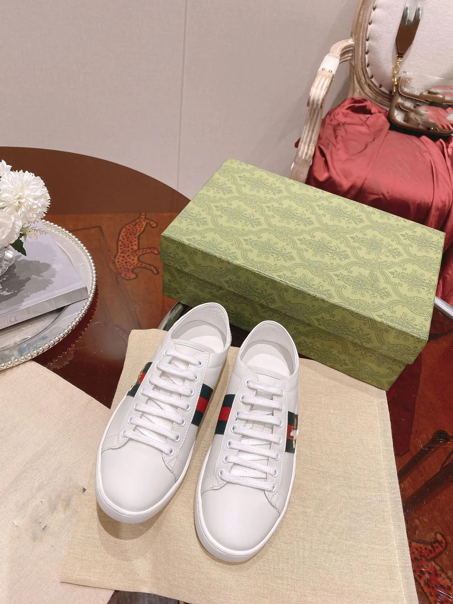 flats white casual shoes lace up classic 2023 high quality women 35-40 men 38-45