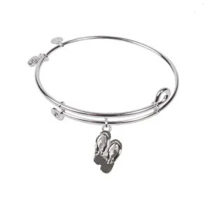 Flip Flops, Bangle Sterling Silver Plated
